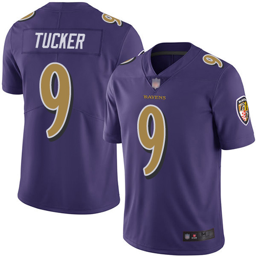 Baltimore Ravens Limited Purple Men Justin Tucker Jersey NFL Football 9 Rush Vapor Untouchable